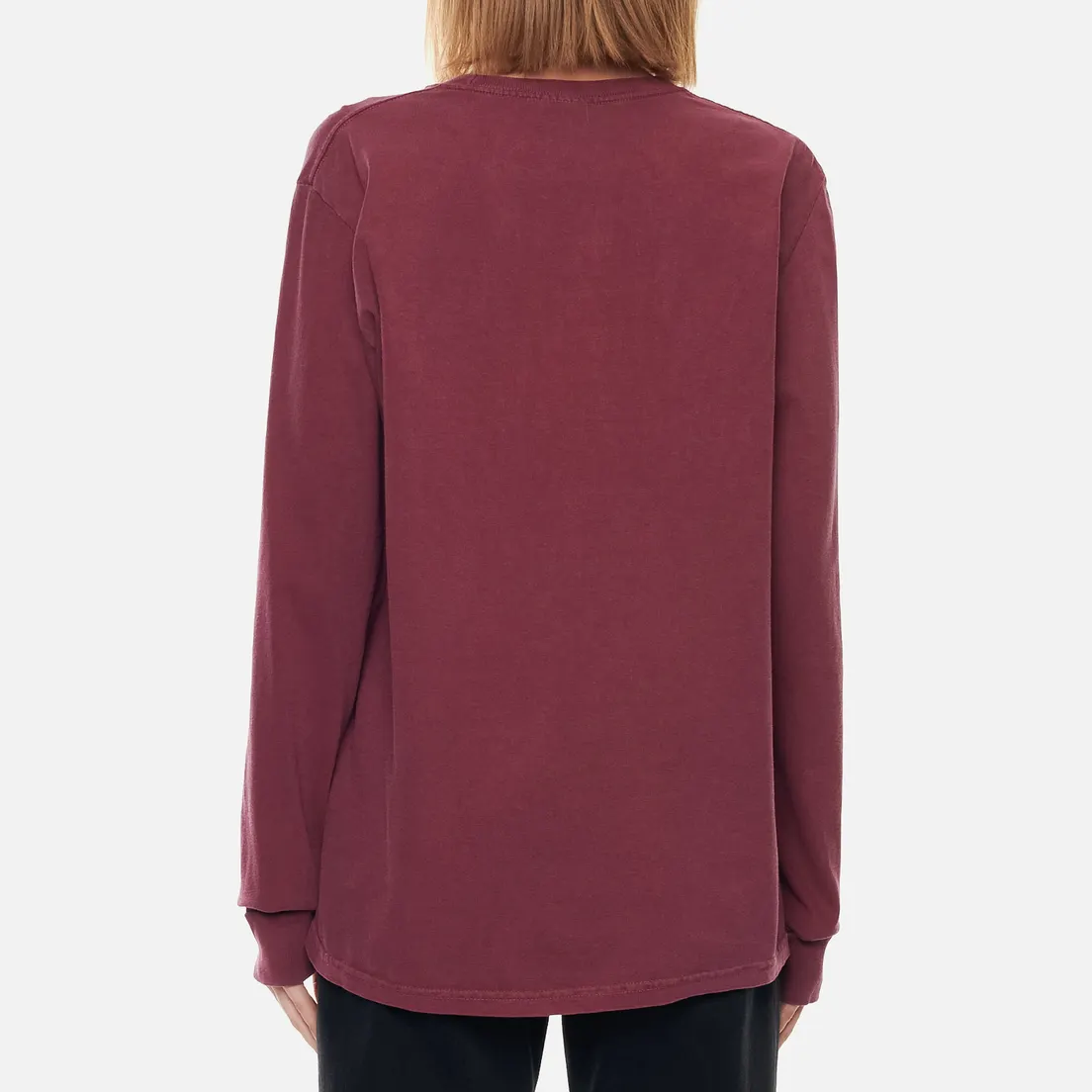 Stussy Женский лонгслив Basic Stussy Logo Pigment Dyed
