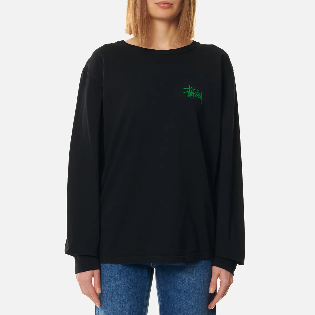 Stussy Женский лонгслив Basic Stussy Pigment Dyed