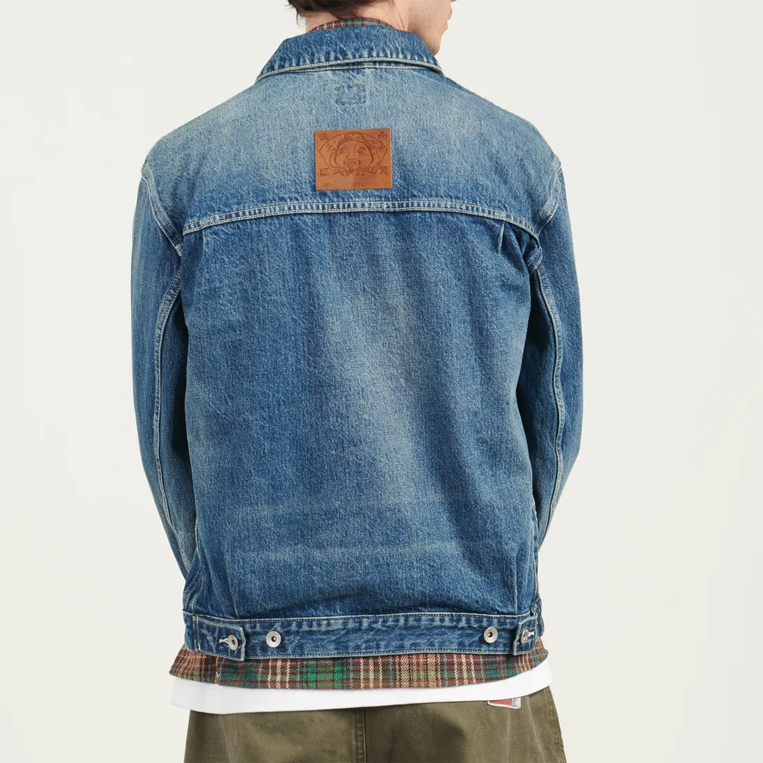 Evisu Мужская джинсовая куртка Washed Big Pockets Denim