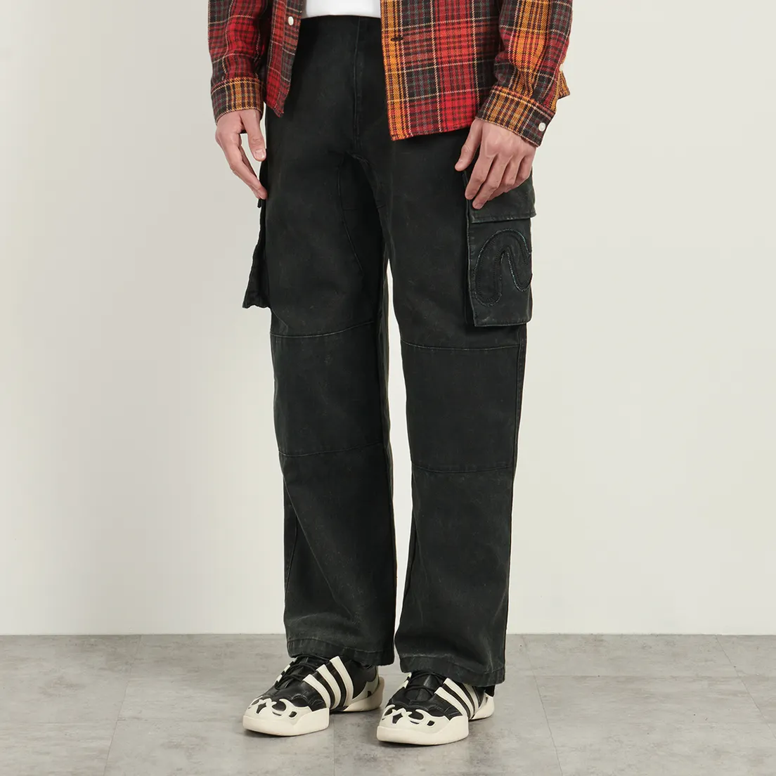Evisu Мужские брюки Washed Cargo Loose