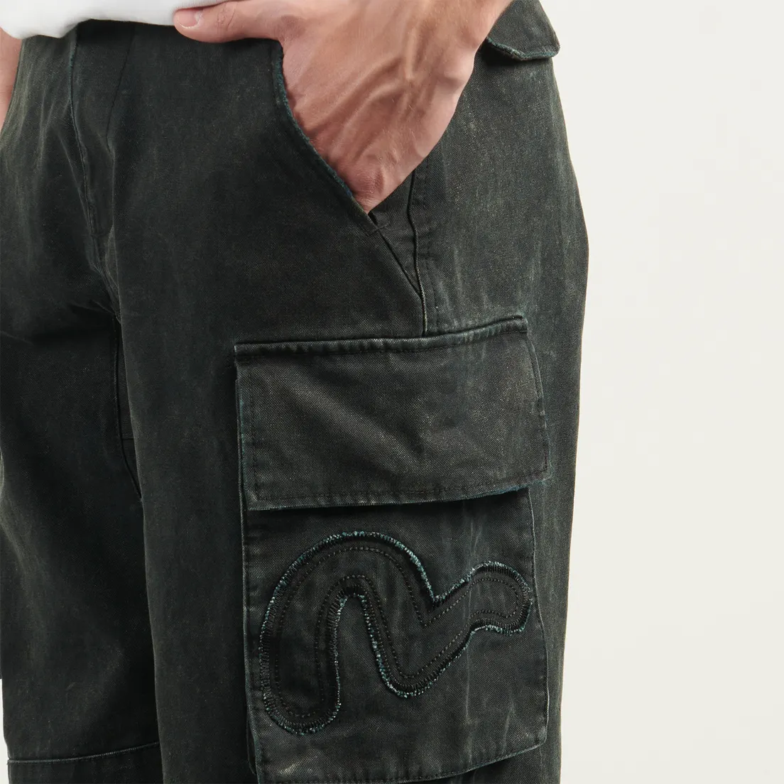 Evisu Мужские брюки Washed Cargo Loose