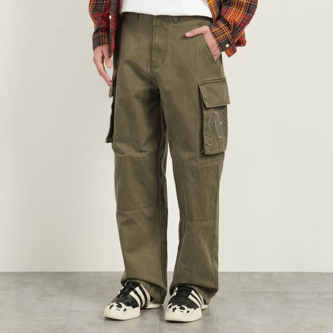 Evisu Мужские брюки Washed Cargo Loose