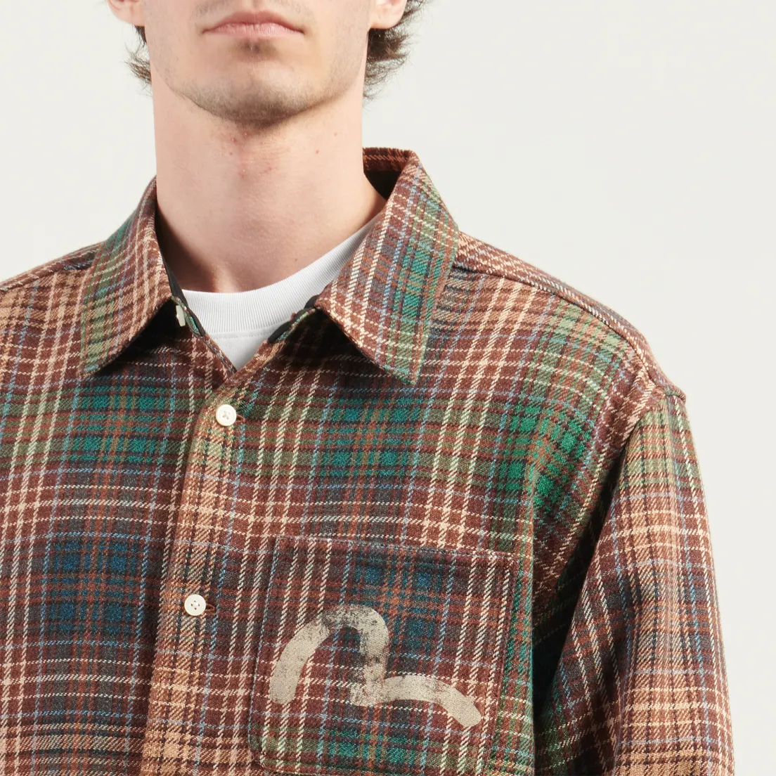 Evisu Мужская рубашка Checked