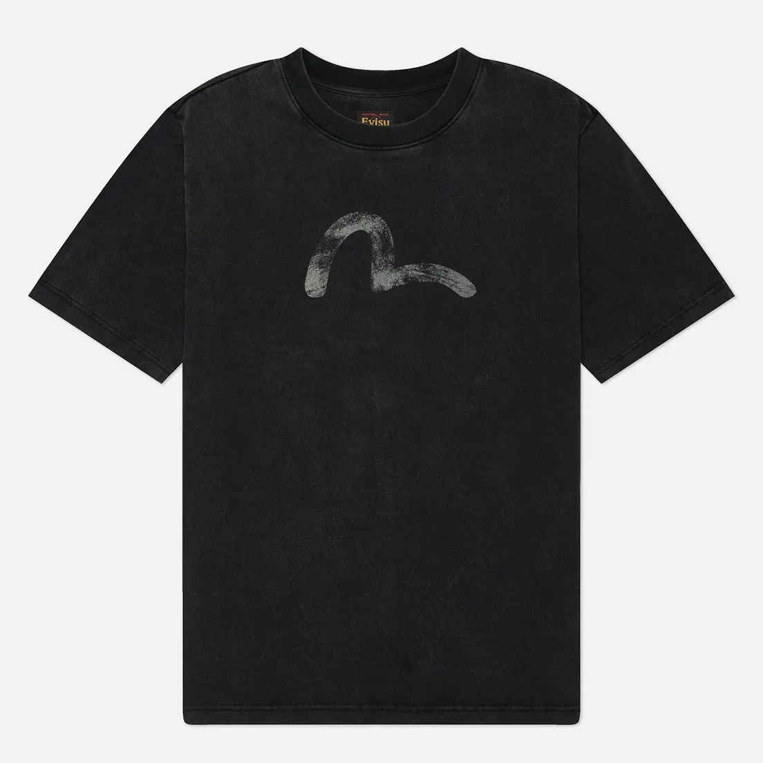 Evisu Мужская футболка Hand-Drawn Seagull Print Relax Fit