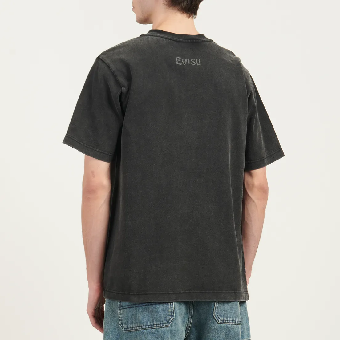 Evisu Мужская футболка Hand-Drawn Seagull Print Relax Fit