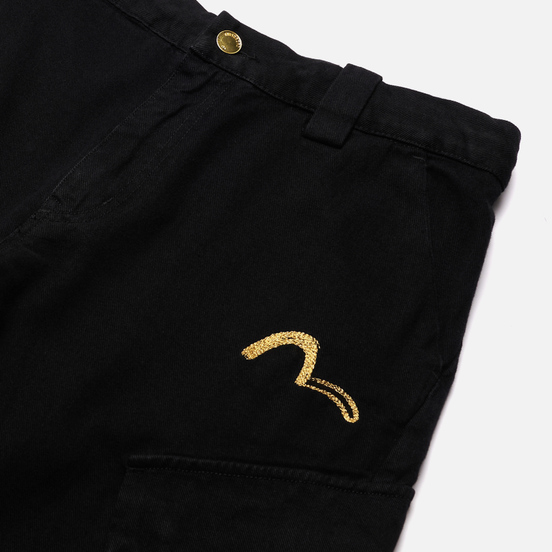 Мужские джинсы Evisu Evisukuro 3D Cargo Black