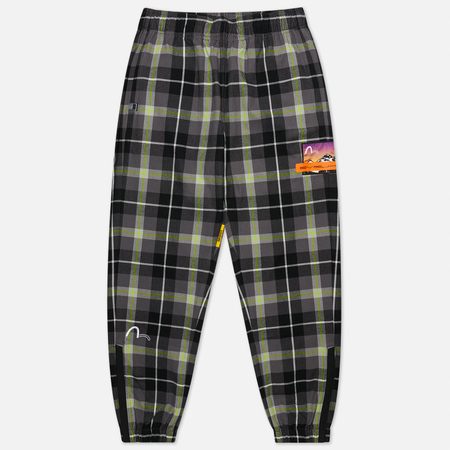 Мужские брюки Evisu Evisukuro Plaid Flannel Lounge, цвет серый, размер XL