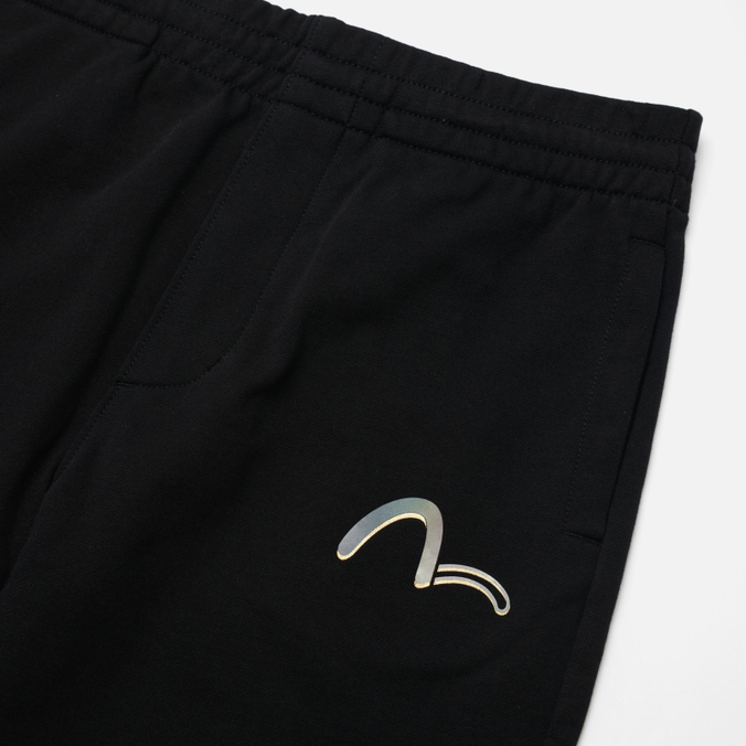 Мужские брюки Evisu, цвет чёрный, размер XXL 2EAGNM1SP418FFCT-BLKX Evisukuro Stretch Over Logo Great Waves Print - фото 2