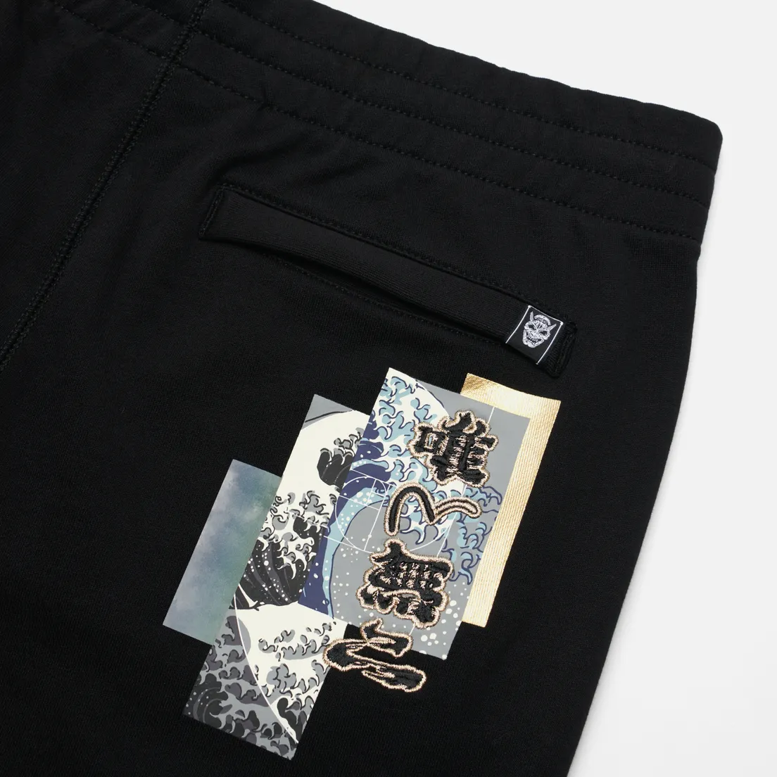 Evisu Мужские брюки Evisukuro Stretch Over Logo Great Waves Print