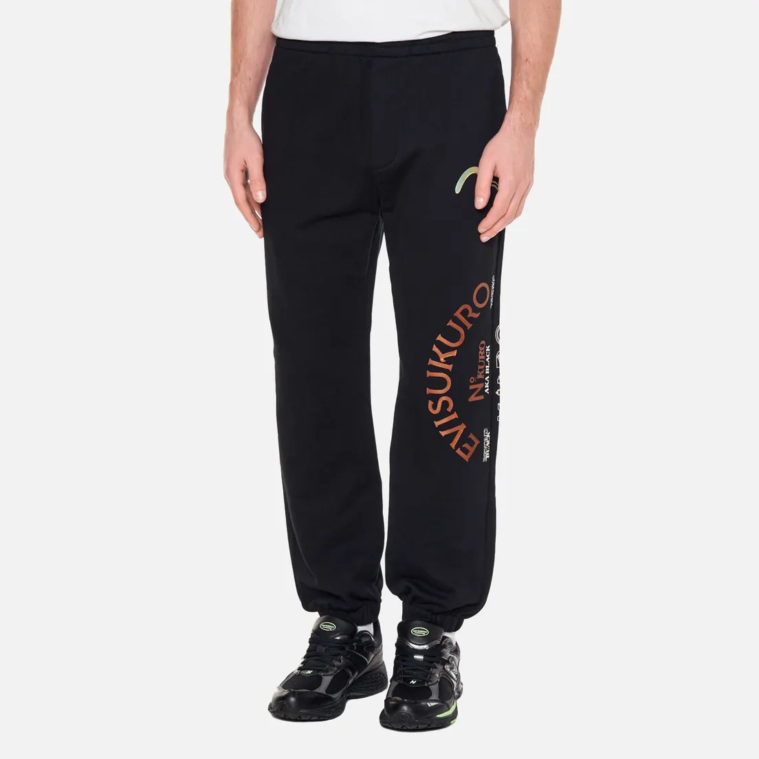 Evisu Мужские брюки Evisukuro Stretch Over Logo Great Waves Print