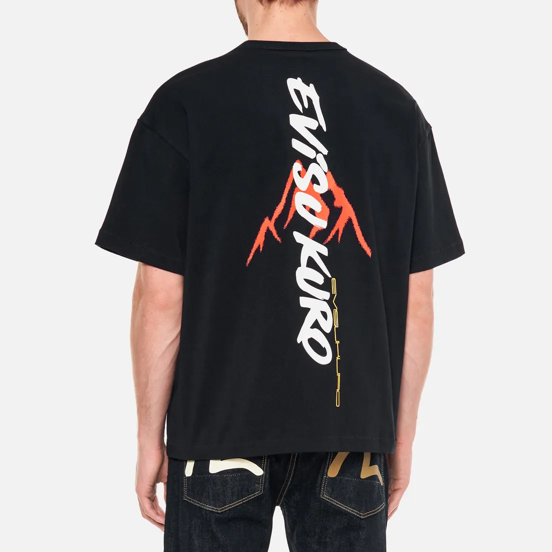 Evisu Мужская футболка Evisukuro Twilight Seagull Oversized