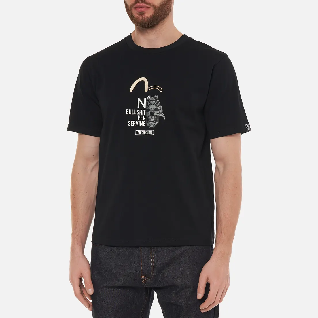 Evisu Мужская футболка Evisukuro Hannya Heraldry