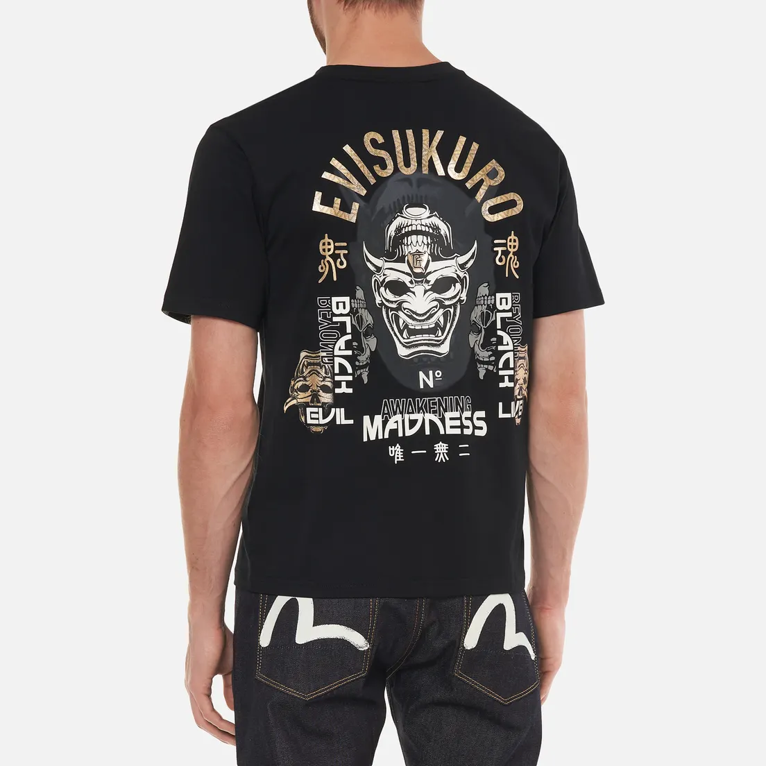 Evisu Мужская футболка Evisukuro Hannya Heraldry