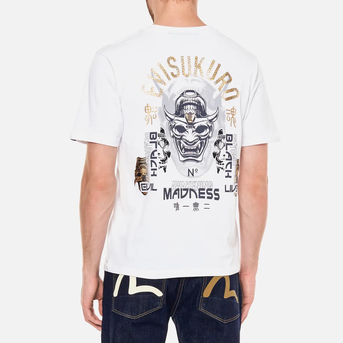 Evisu Мужская футболка Evisukuro Hannya Heraldry