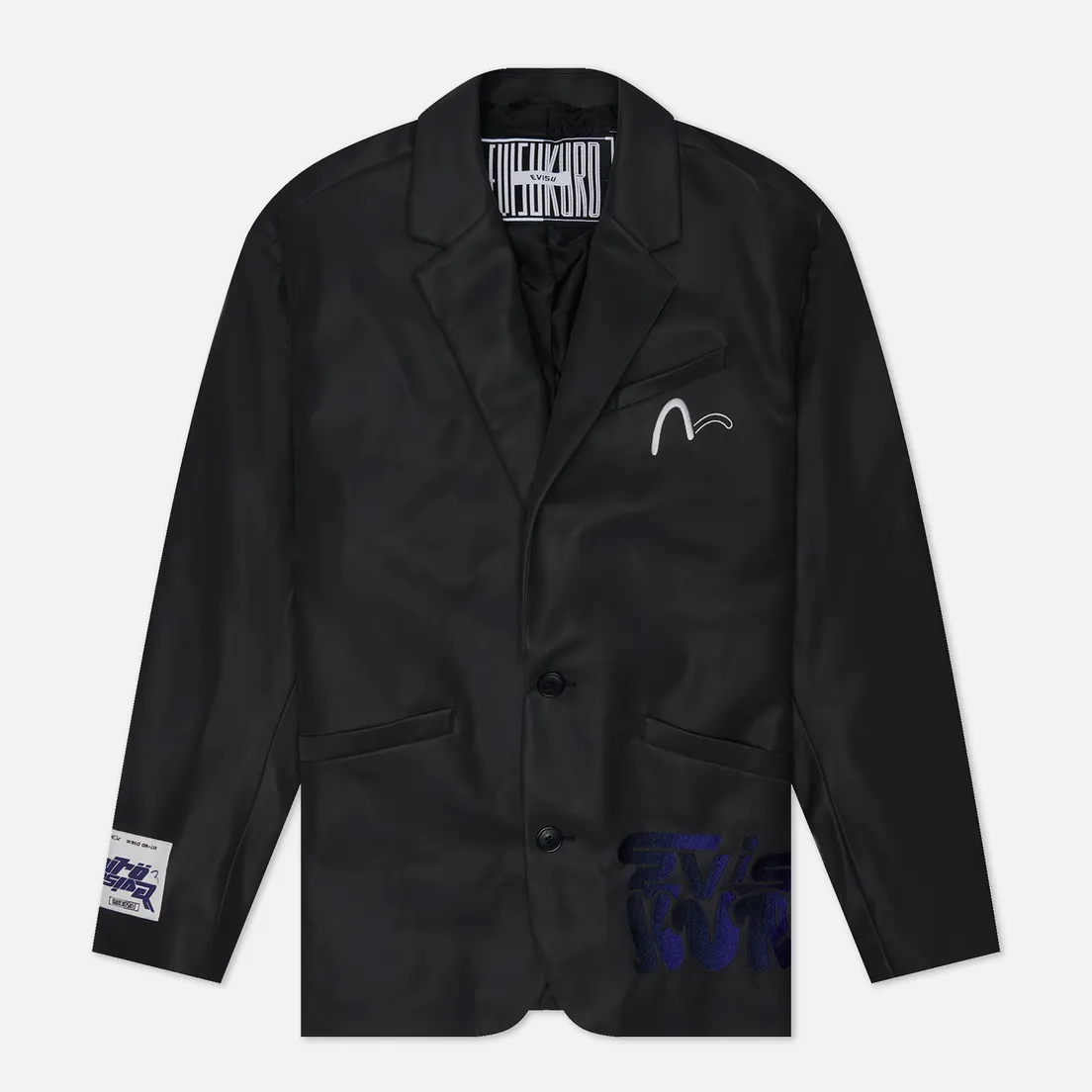 Evisu Мужской пиджак Evisukuro Oversized Padded Satin Leather