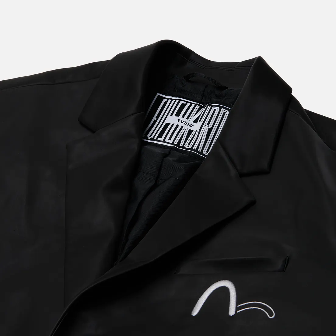 Evisu Мужской пиджак Evisukuro Oversized Padded Satin Leather