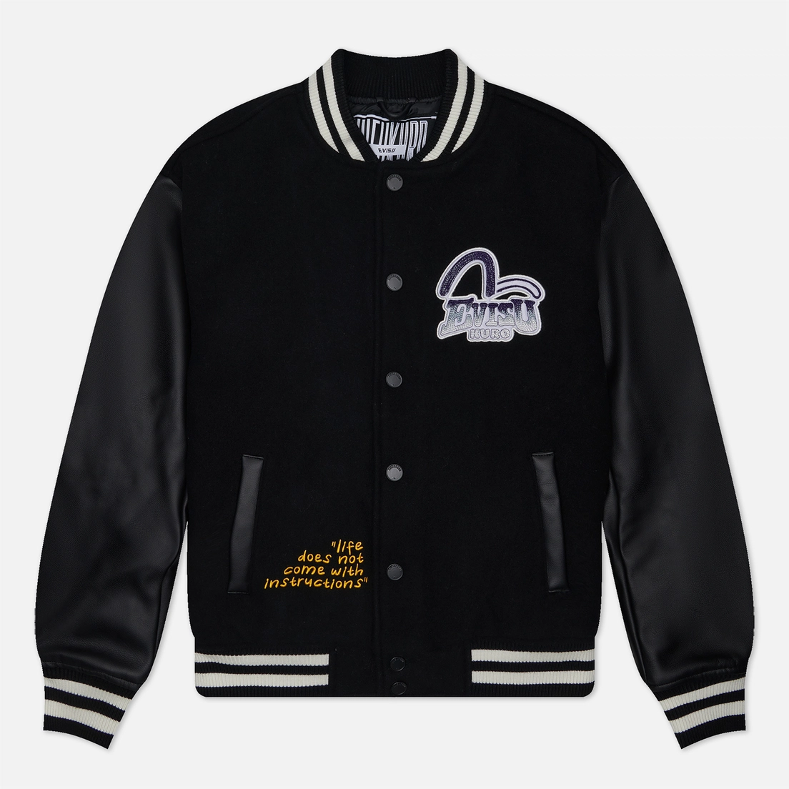 Evisu Мужская куртка бомбер Evisukuro Gradient Embroidery Patch Varsity