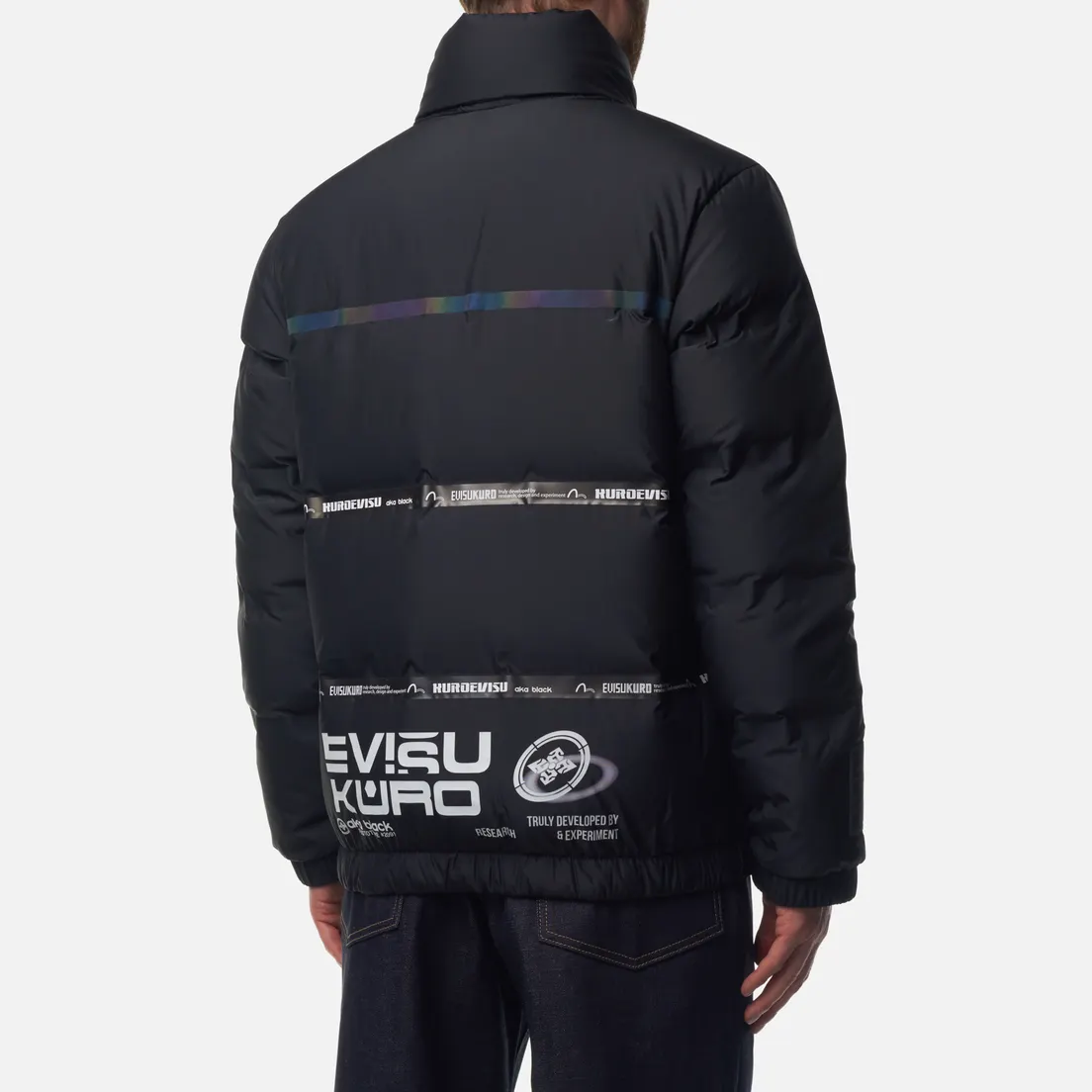Evisu Мужской пуховик Evisukuro Seamless Logo Print Down