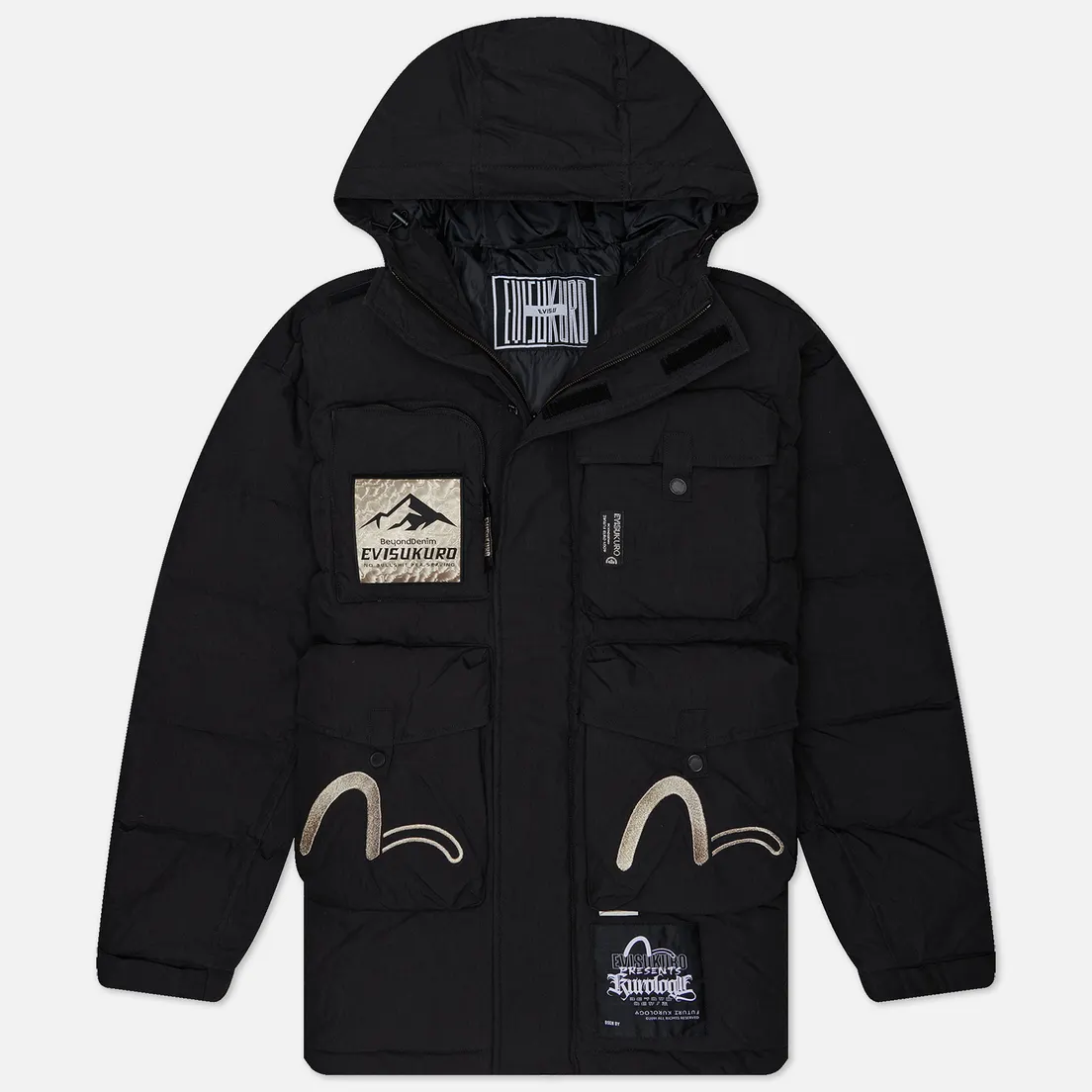 Evisu Мужской пуховик Evisukuro Multi Pockets Down