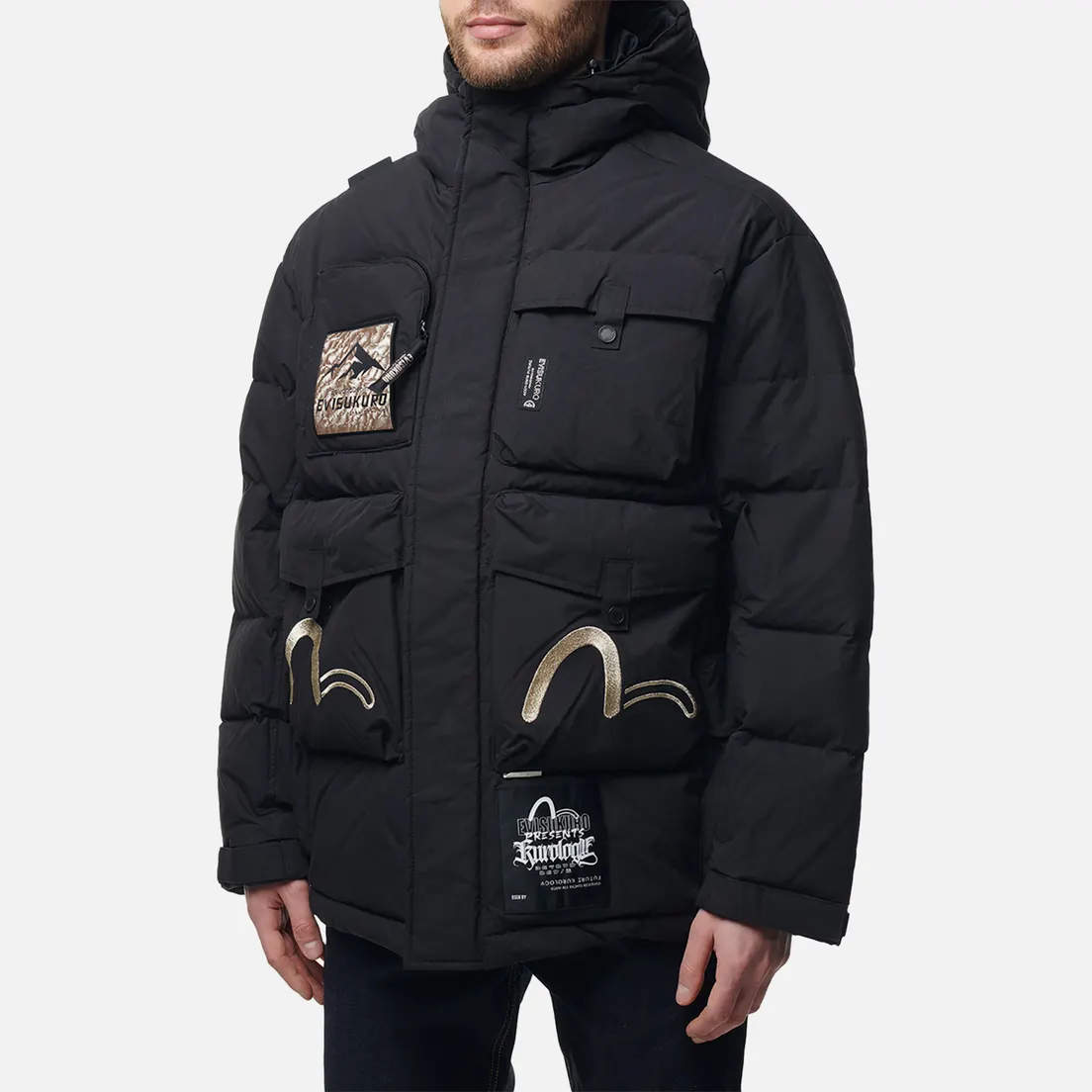 Evisu Мужской пуховик Evisukuro Multi Pockets Down