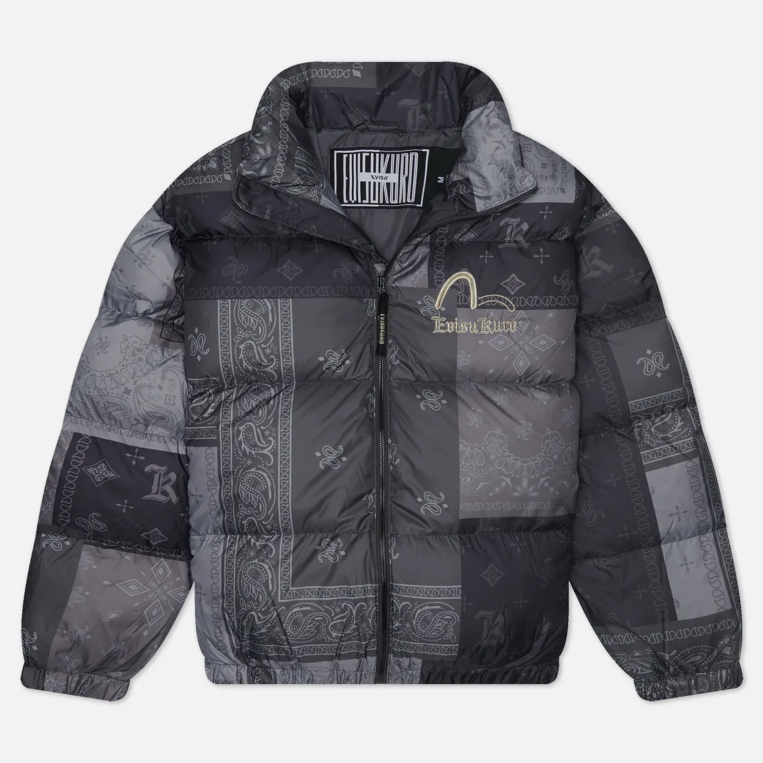 Evisu Мужской пуховик Evisukuro Paisley Printed Down