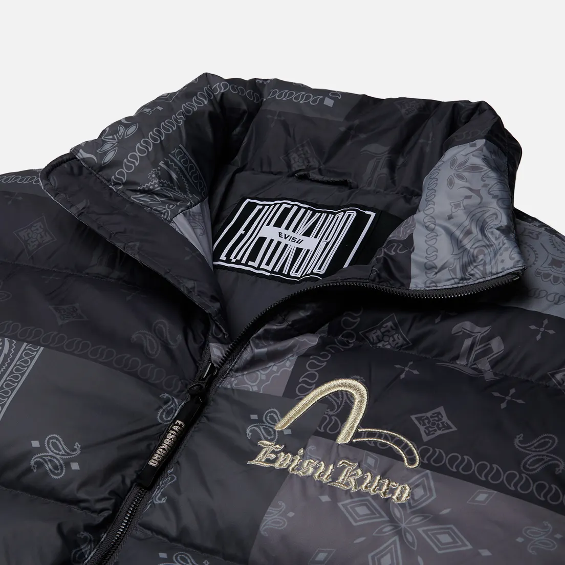 Evisu Мужской пуховик Evisukuro Paisley Printed Down