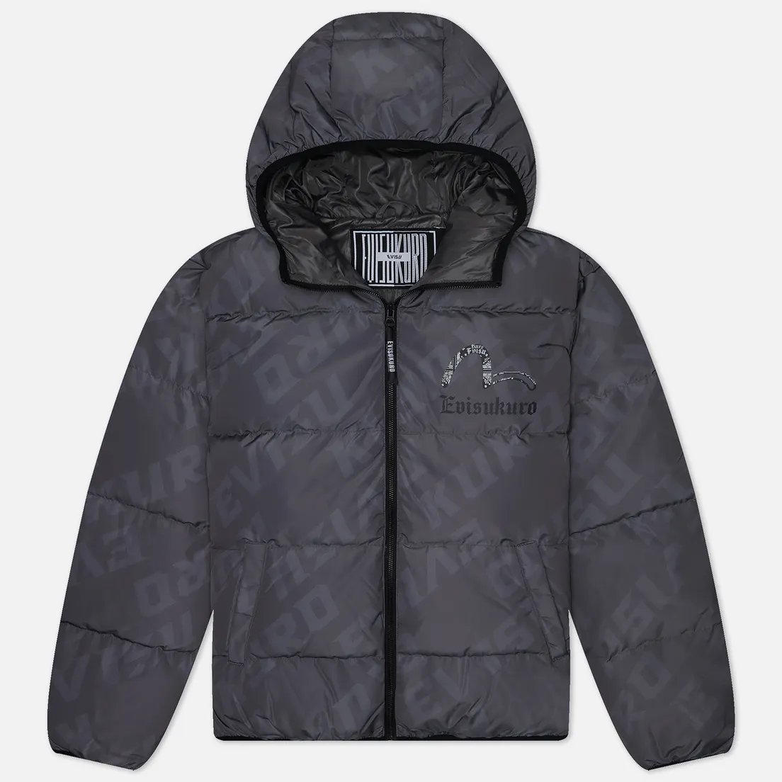 Evisu Мужской пуховик Evisukuro Printed Monogram Down