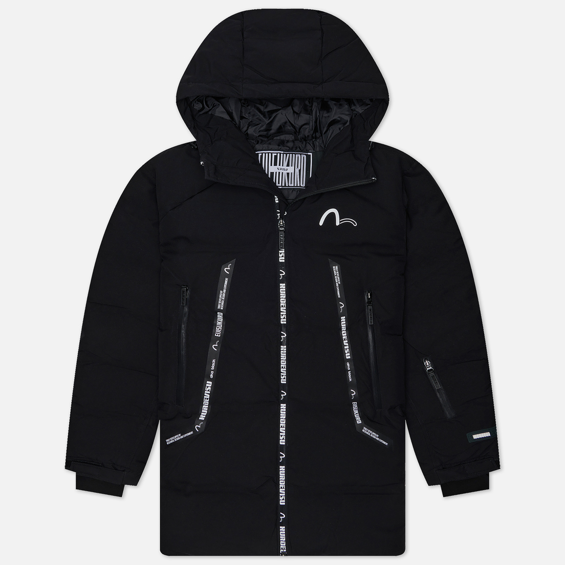 Evisu Мужской пуховик Evisukuro Seamless Hooded Down