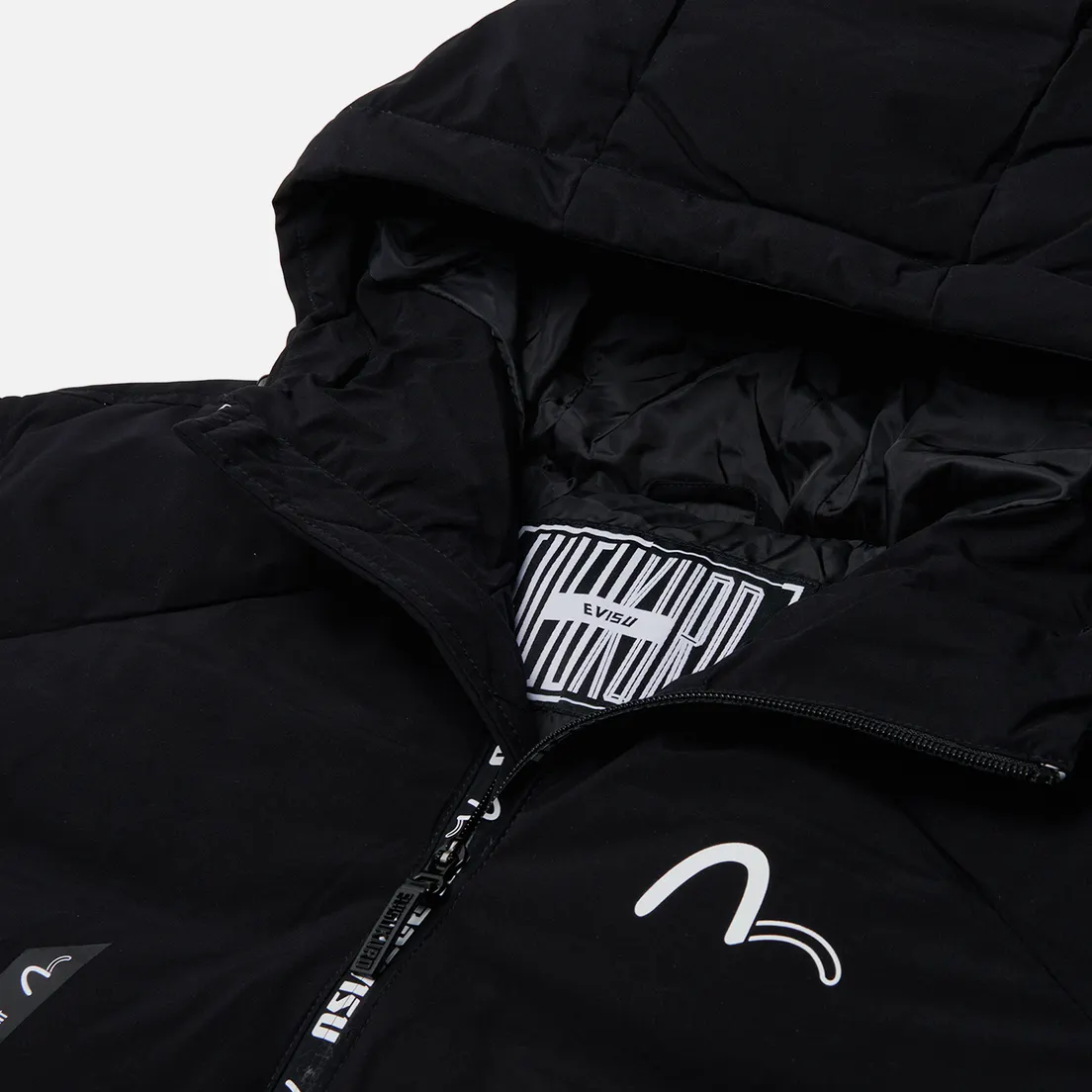 Evisu Мужской пуховик Evisukuro Seamless Hooded Down