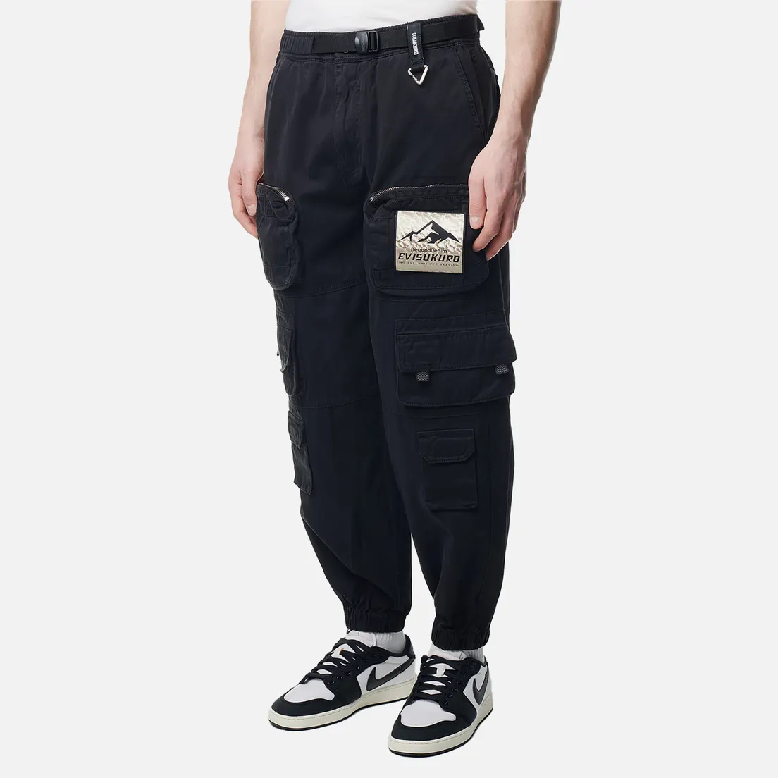 Evisu Мужские брюки Evisukuro Garment Pigment Dyed Cargo Joggers