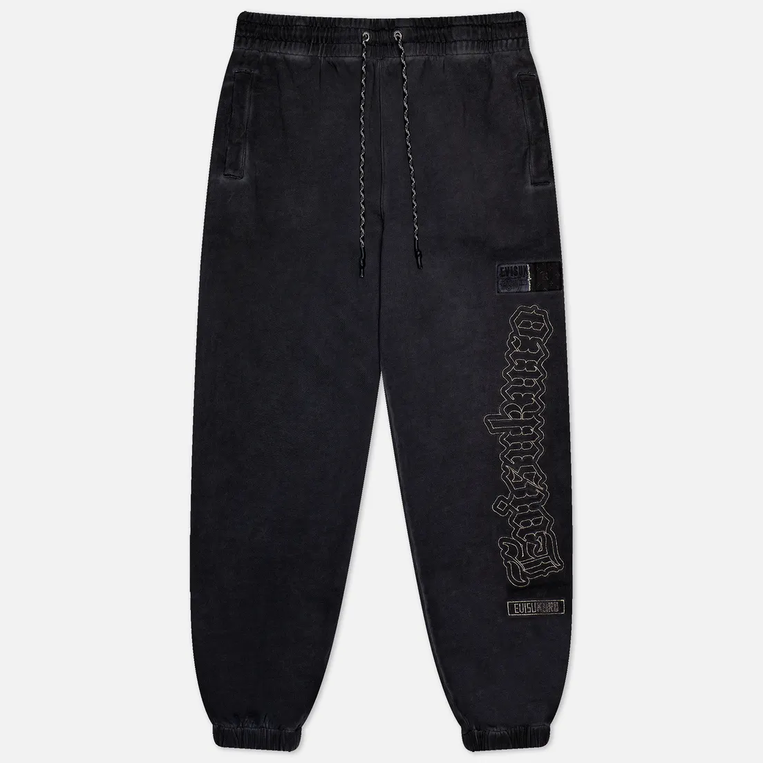 Evisu Мужские брюки Evisukuro Garment Pigment Dyed With Embroidered Logo