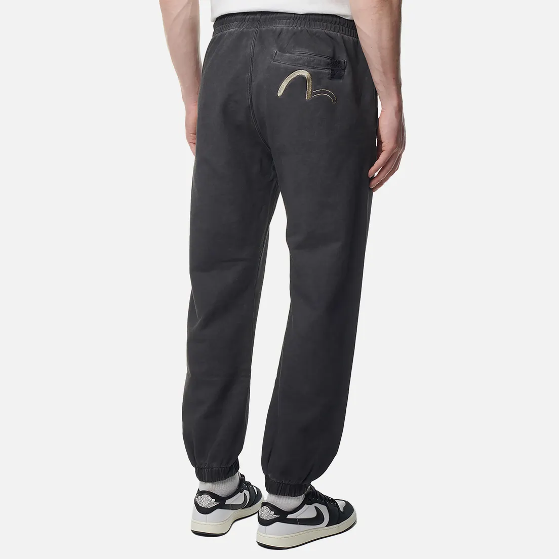 Evisu Мужские брюки Evisukuro Garment Pigment Dyed With Embroidered Logo