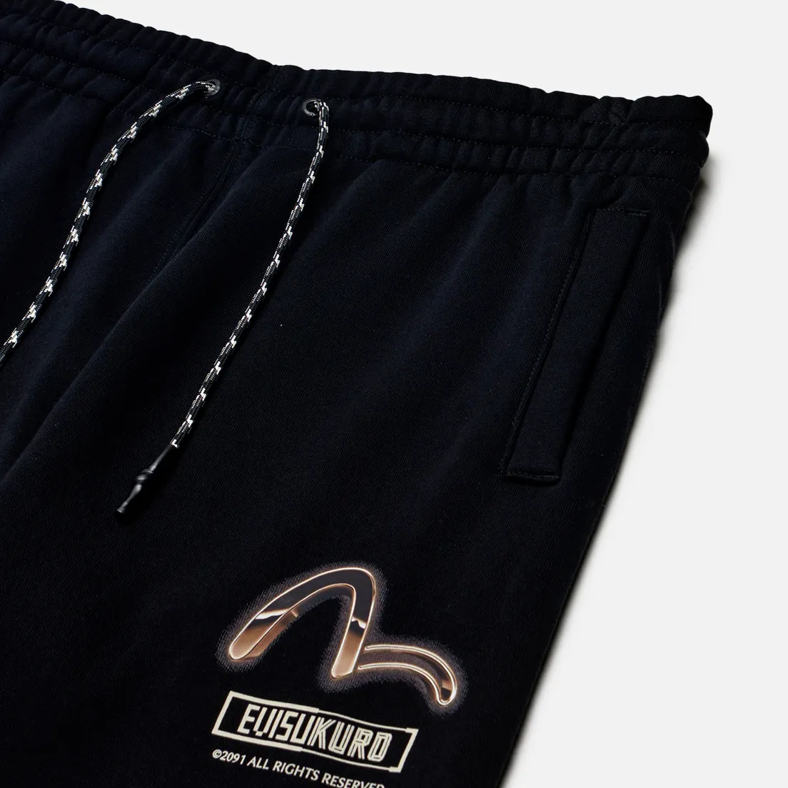 Evisu Мужские брюки Evisukuro Metallic Eect Printed