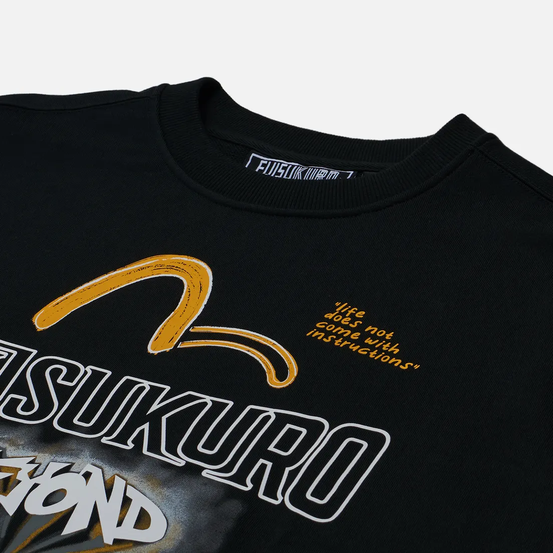 Evisu Мужская толстовка Evisukuro Multi Logo Crew Neck