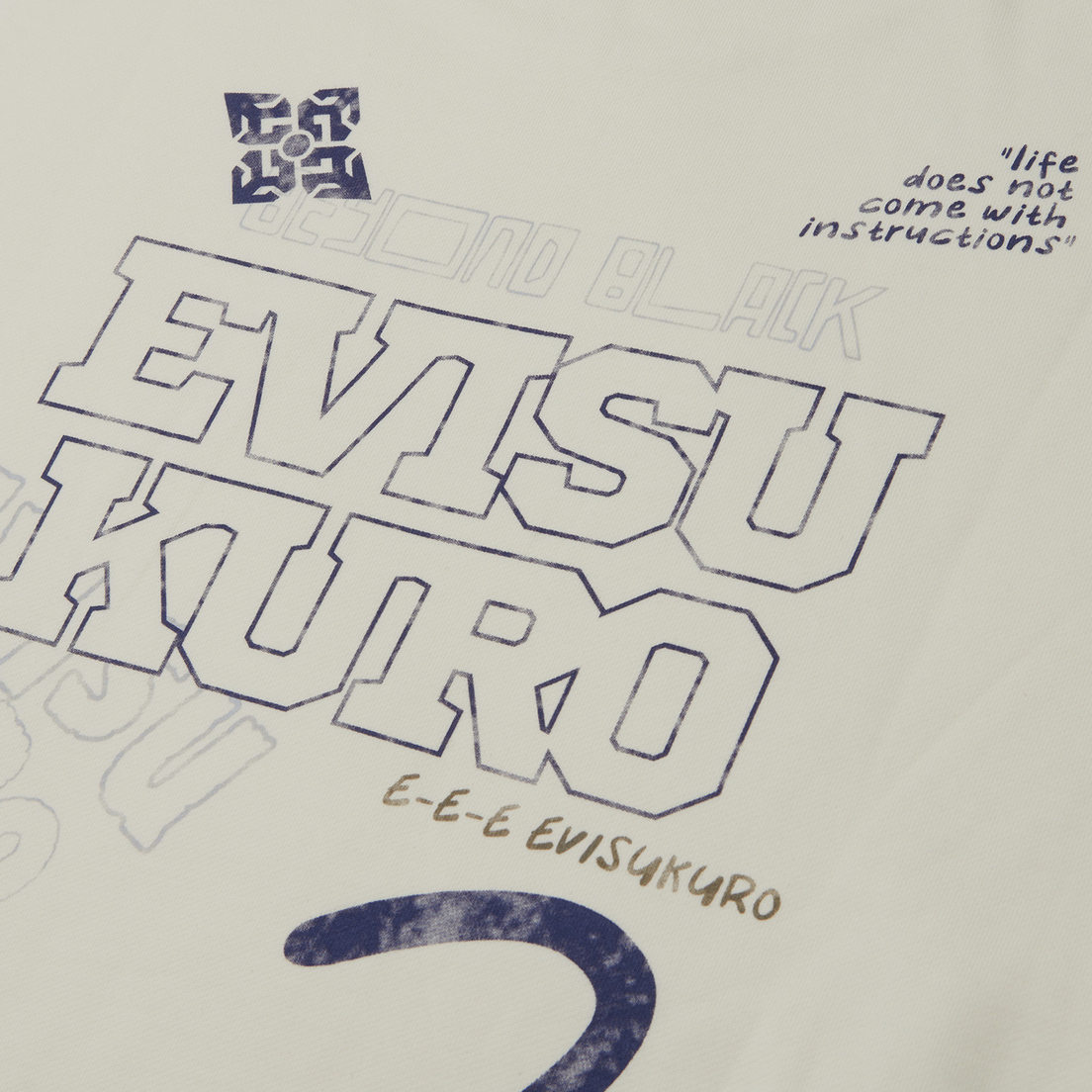 Evisu Мужская толстовка Evisukuro Chest Logo Crew Neck