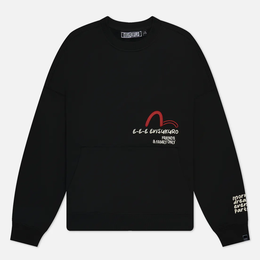 Evisu Мужская толстовка Evisukuro Print Crew Neck