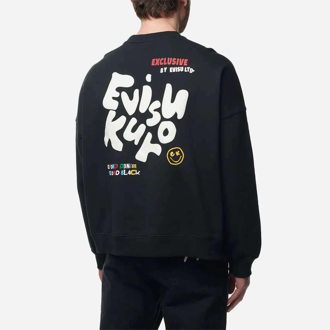 Evisu Мужская толстовка Evisukuro Print Crew Neck