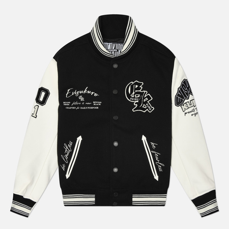   Brandshop Мужская куртка бомбер Evisu Evisukuro Multi Logo Padded Baseball, цвет чёрный, размер M