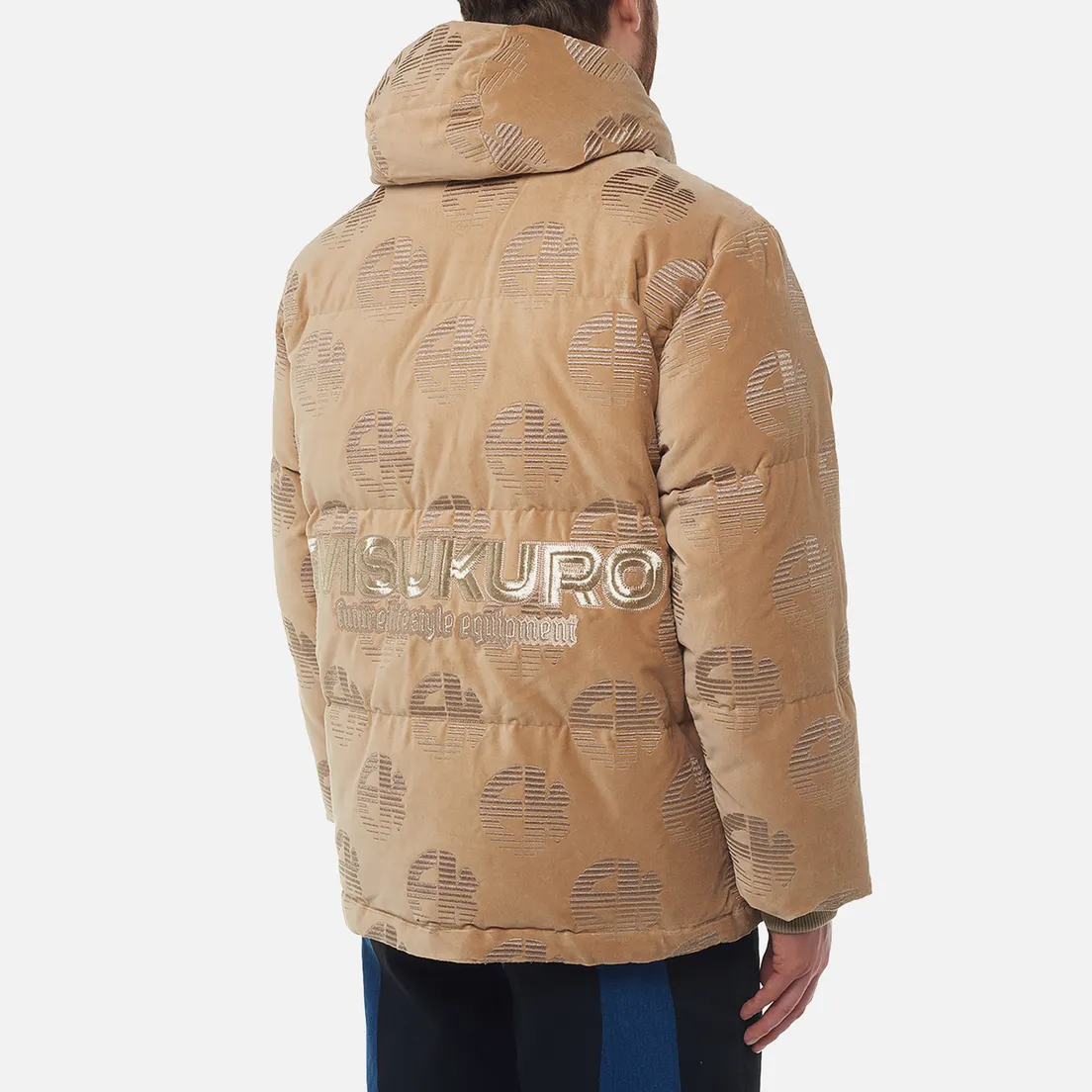 Evisu Мужской пуховик Evisukuro Monogrammed Velvet Down