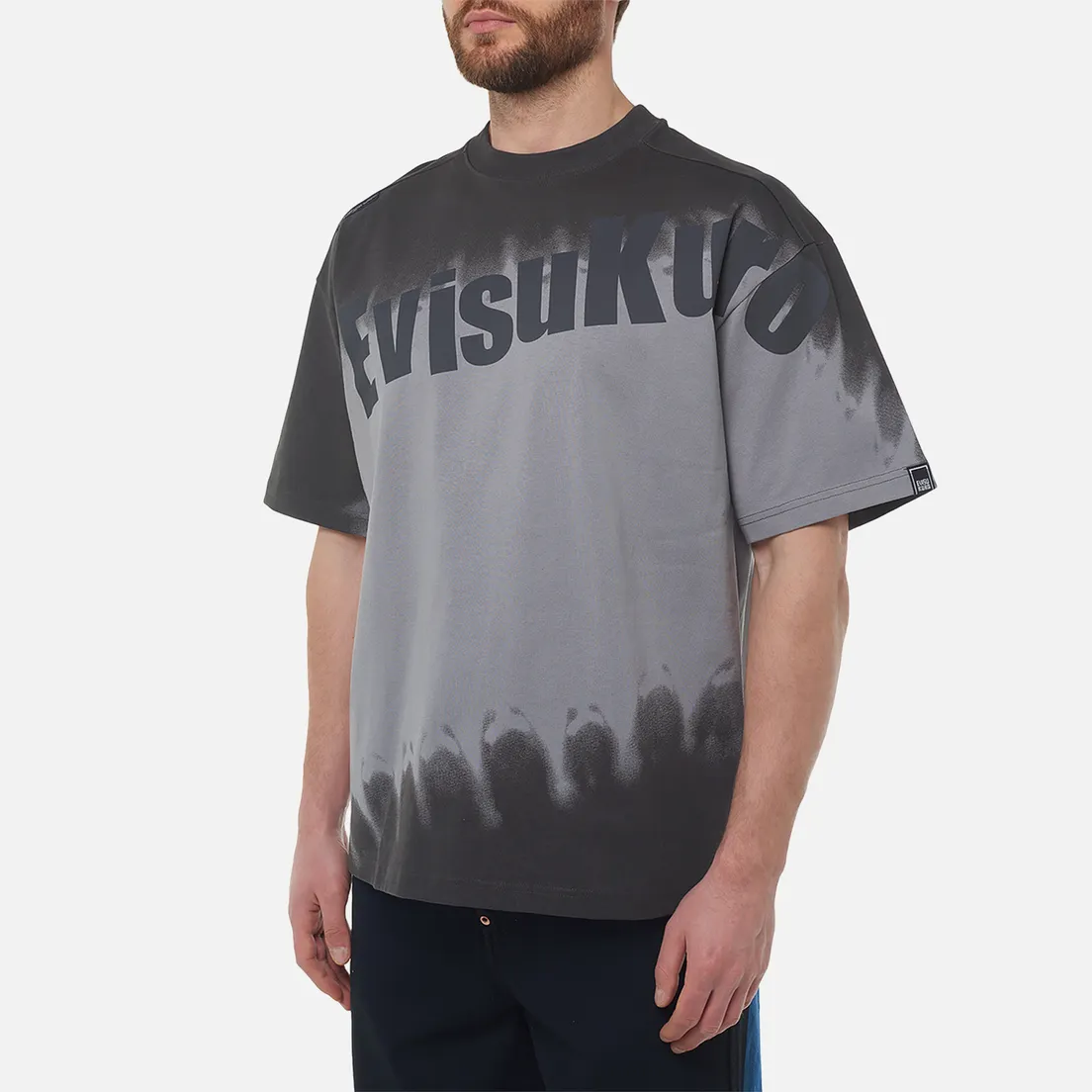 Evisu Мужская футболка Evisukuro Tie Dye Printed Oversized
