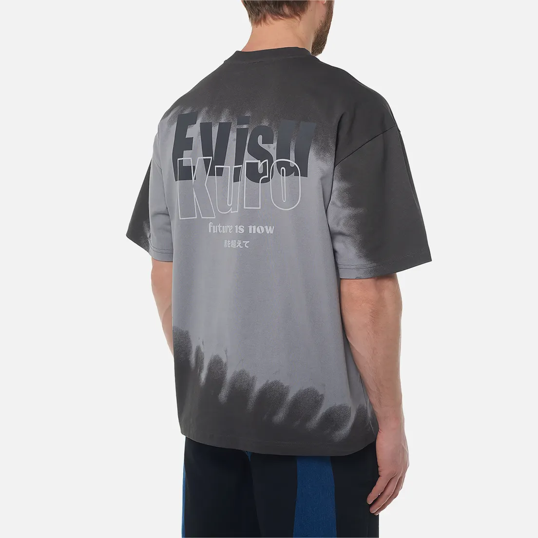 Evisu Мужская футболка Evisukuro Tie Dye Printed Oversized