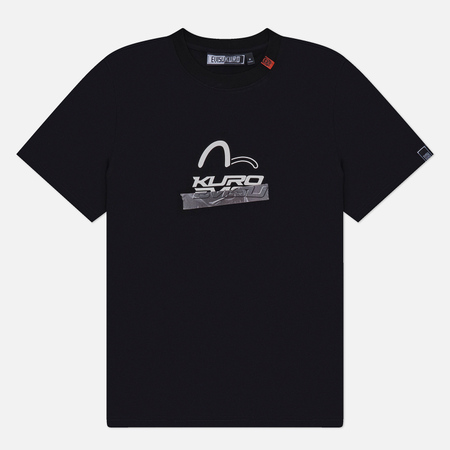 Мужская футболка Evisu Evisukuro Tape Type Logo, цвет чёрный, размер XL