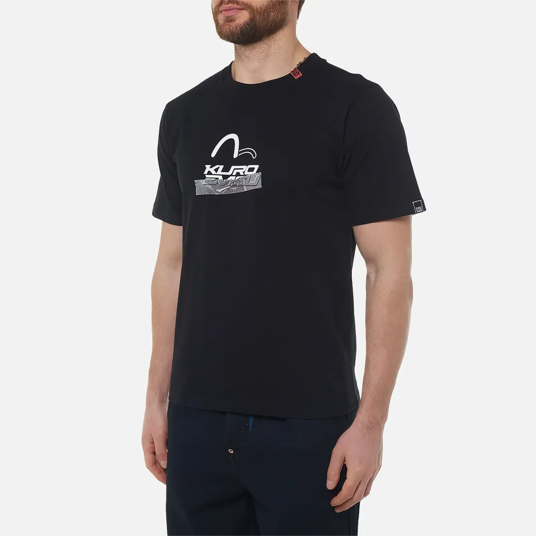 Evisu Мужская футболка Evisukuro Tape Type Logo