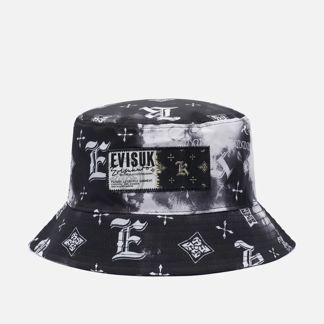 Evisu Панама Evisukuro Tie Dye Monogram Printed Bucket