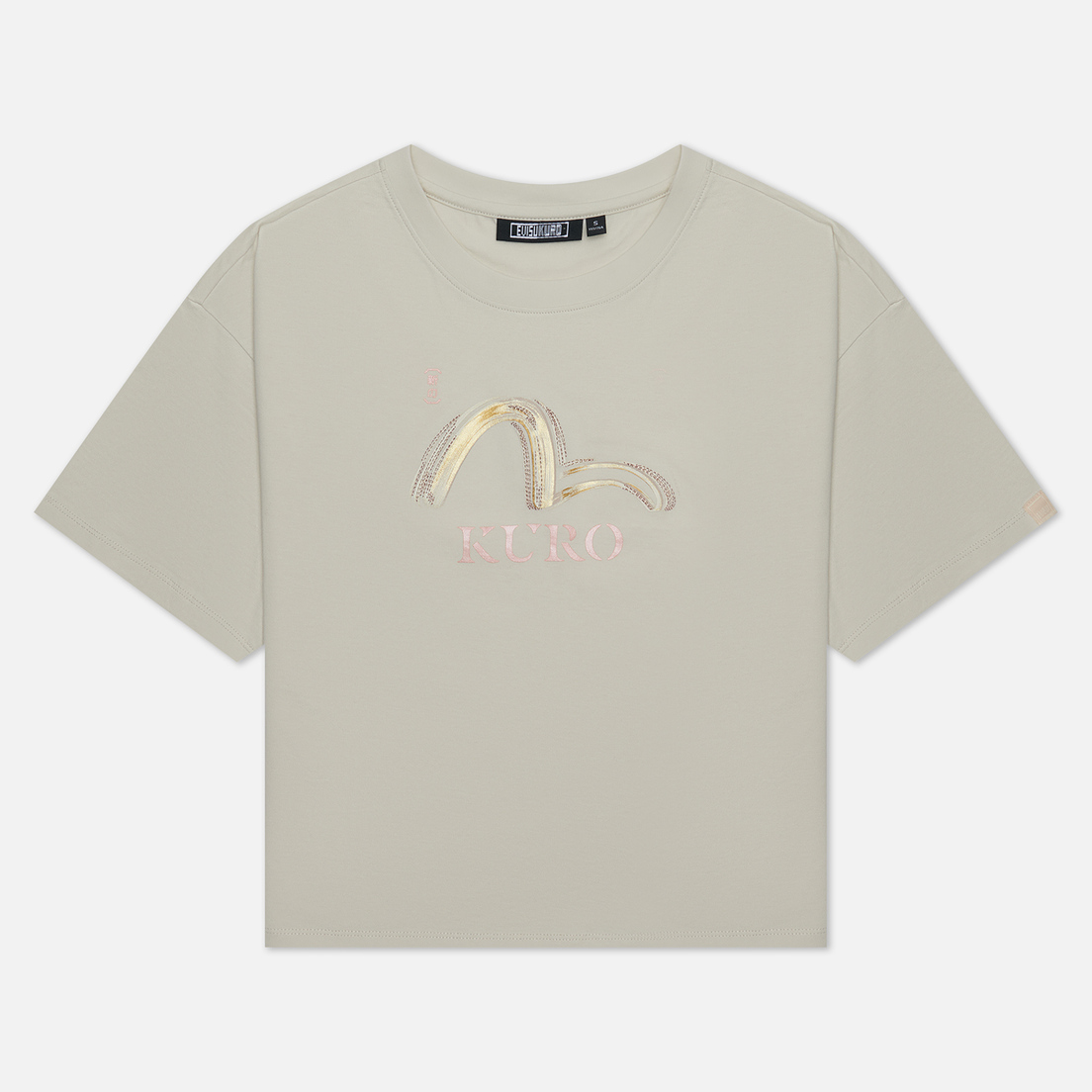 Evisu Женская футболка Brush Effect Seagull Printed