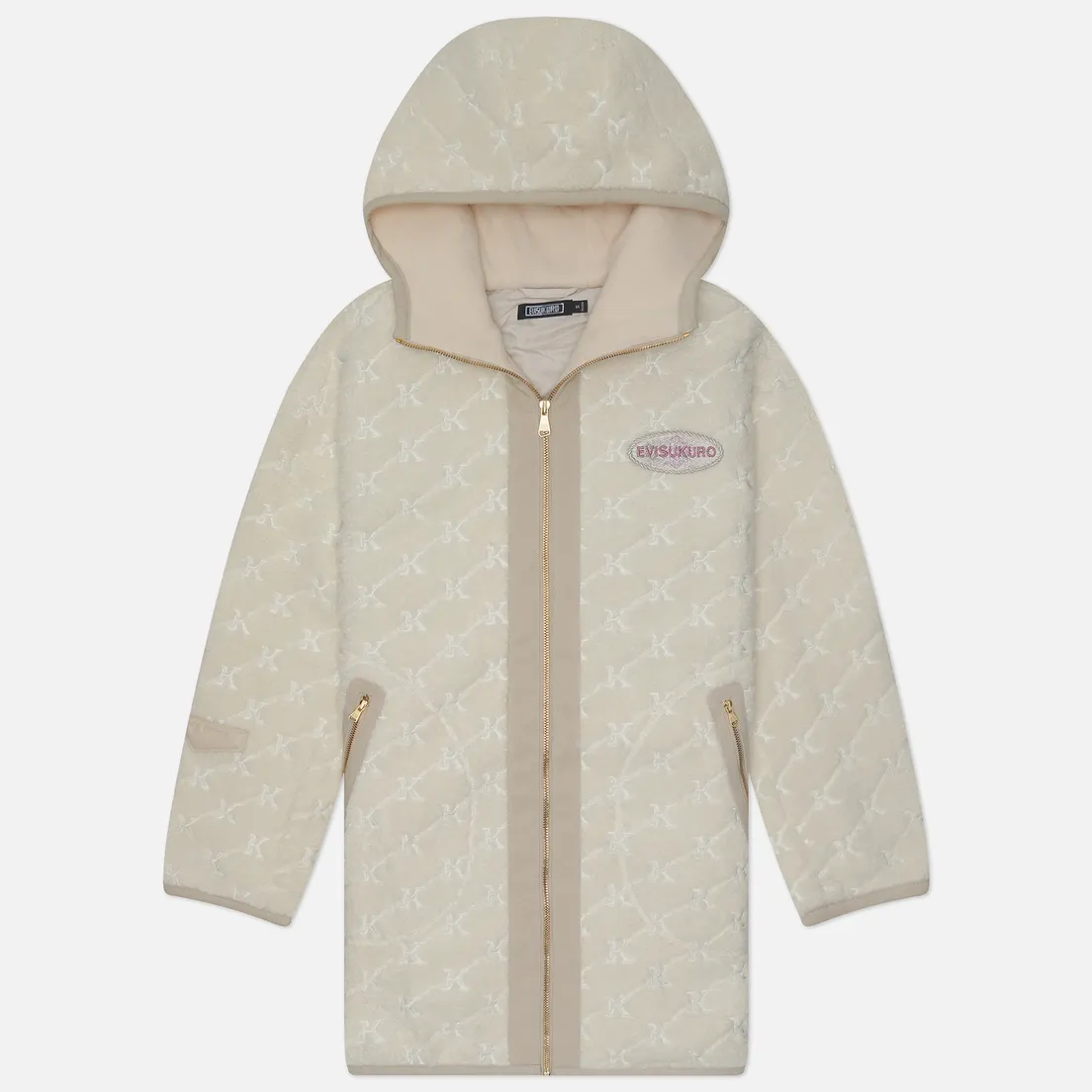 Evisu Женское пальто Evisukuro Embroidered AO Sherpa Padded