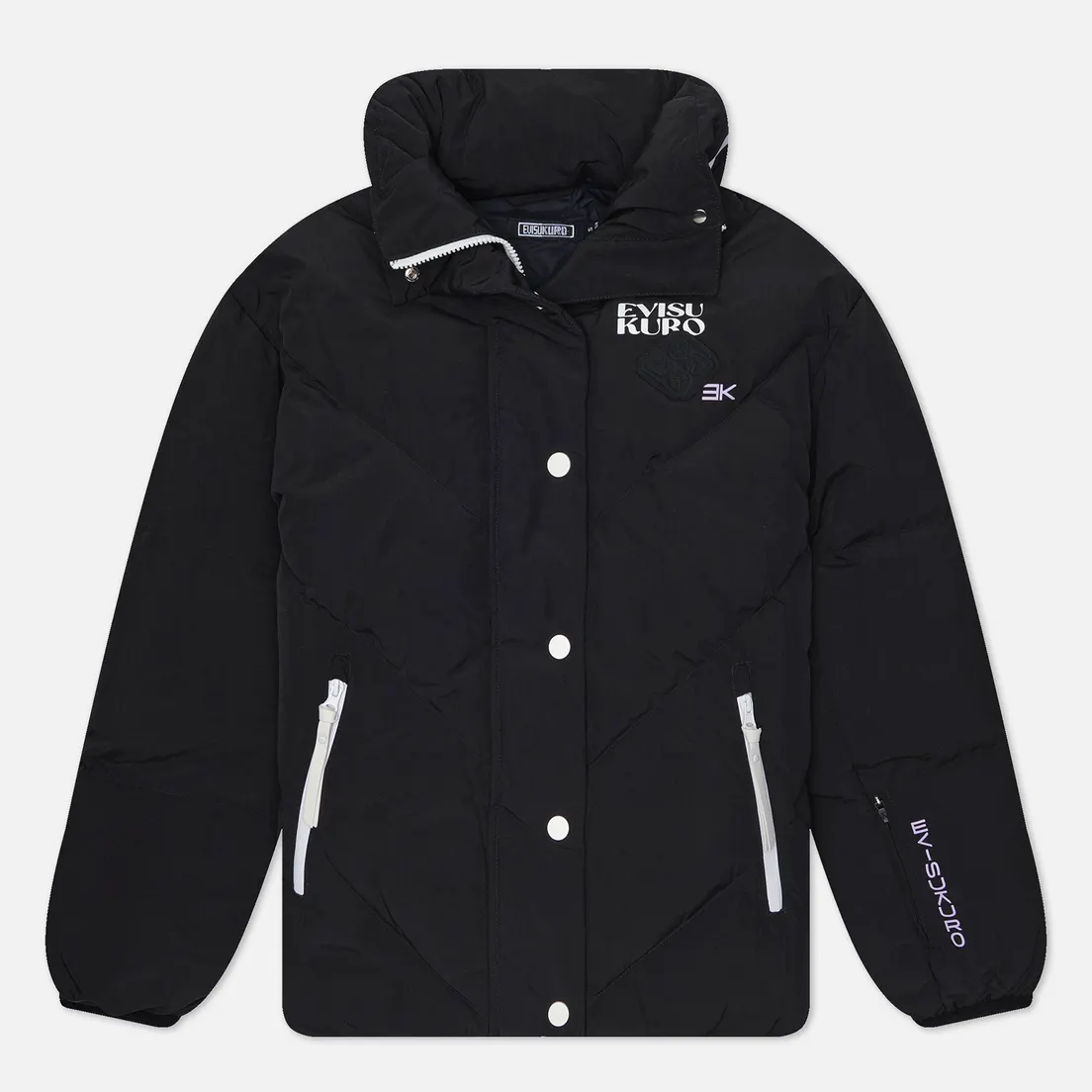 Evisu Женский пуховик Evisukuro Printed Hooded Down