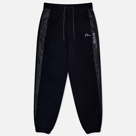 фото Женские брюки evisu evisukuro print & embroidered with nylon trimmed panels, цвет чёрный, размер xs