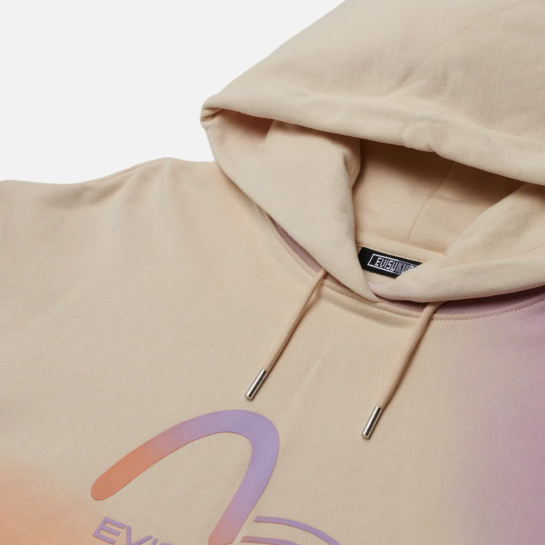 Evisu Женская толстовка Evisukuro Gradiant Flocking Printed Seagull Hoodie