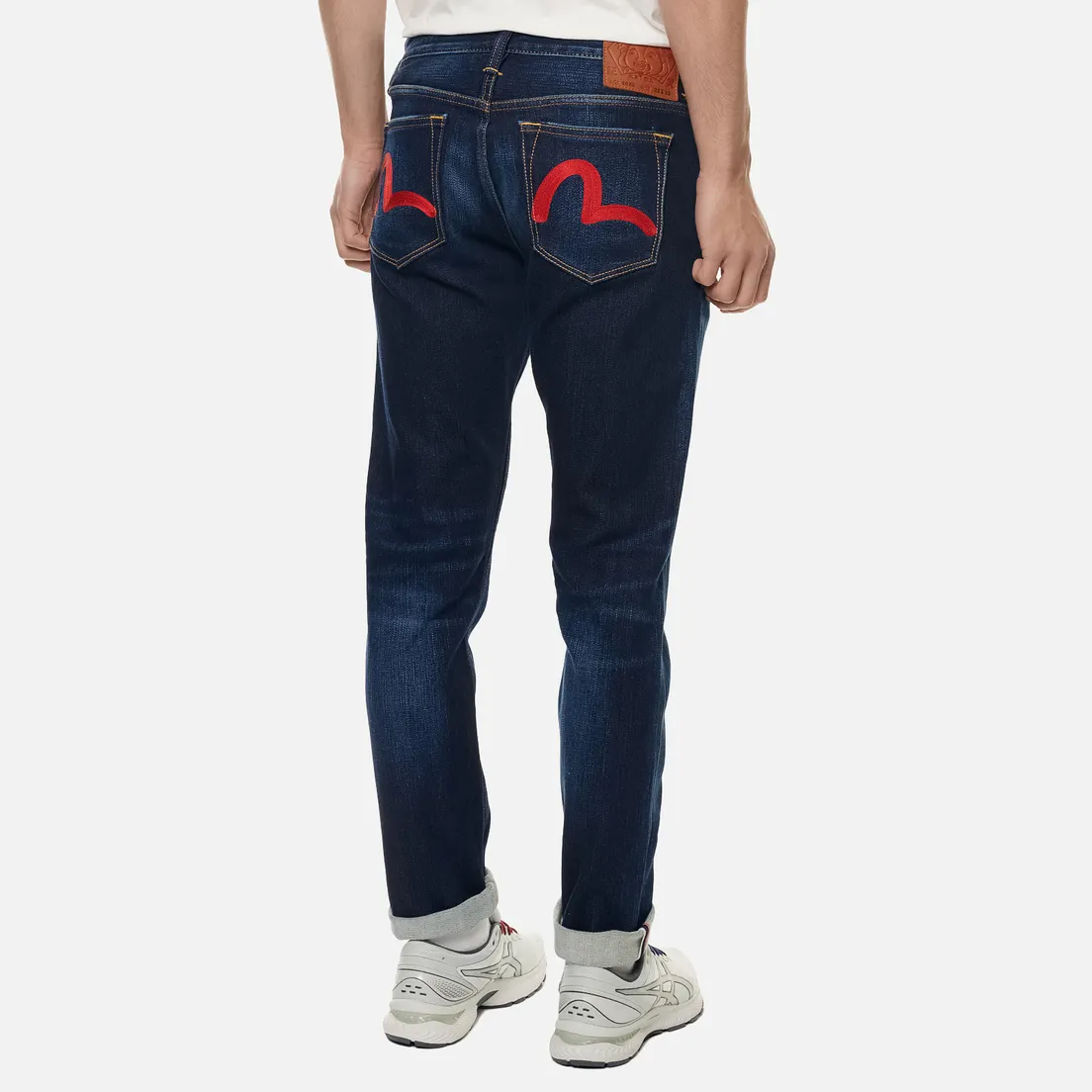 Evisu Мужские джинсы 2023 Double Embroidered Seagull Pocket